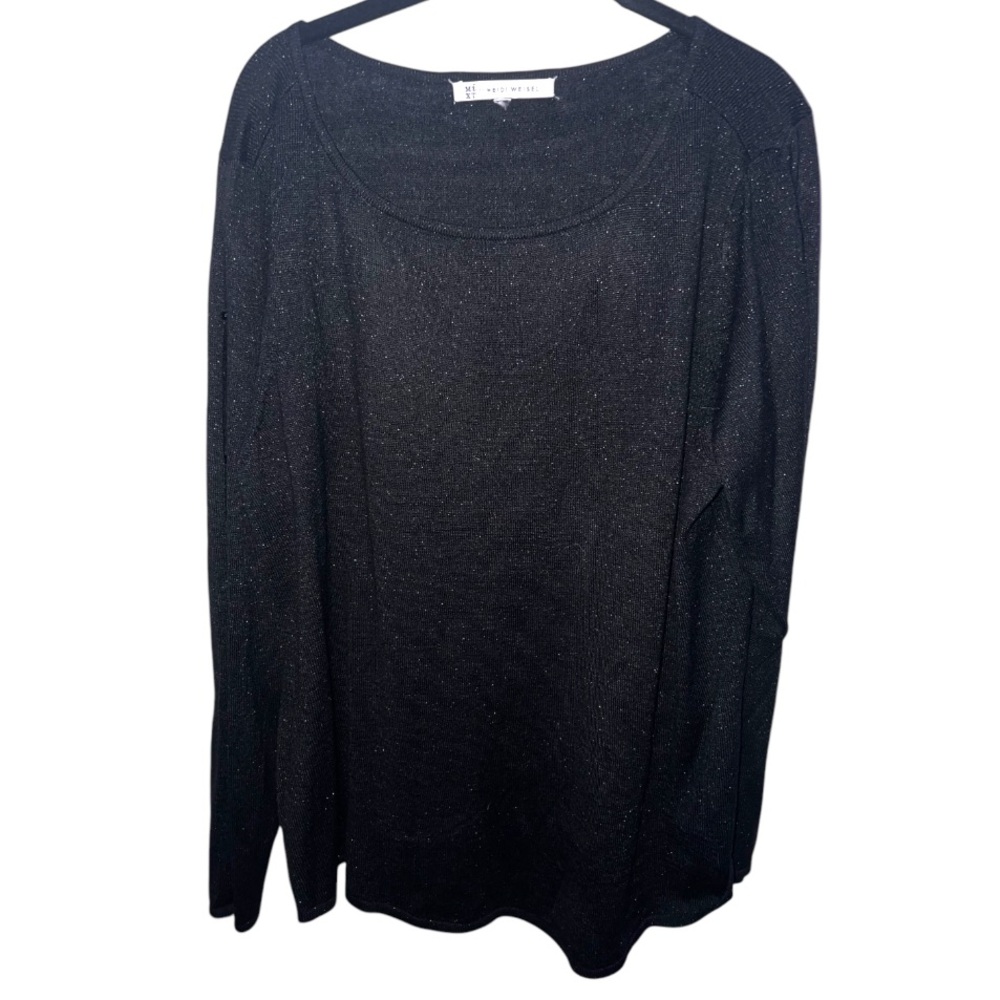 Heidi Weisel | Basic Black Glitter Long Sleeve Top - image 6